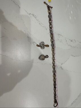 Juicy Couture 16” choker necklace and 2 charms